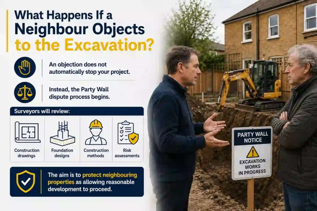 The Complete Guide to Section 6 Excavation Notices 3 What Happens If a Neighbour Objects to the Excavation Walton-on-Thames