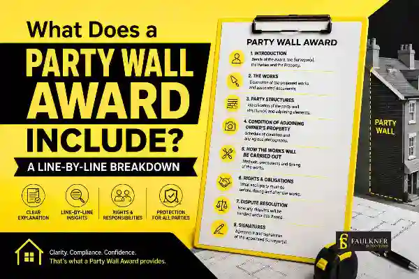 Party Wall Awards Explained Line-by-Line: What Property Owners and Neighbours Need to Know 1 What Does a Party Wall Award Include? A Line-by-Line Breakdown Walton-on-Thames